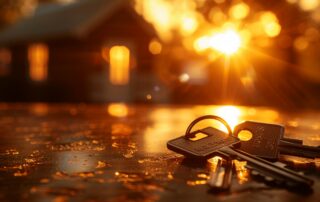 escrow meaning keys on tabel in front of house image