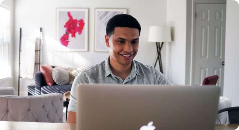 man using computer