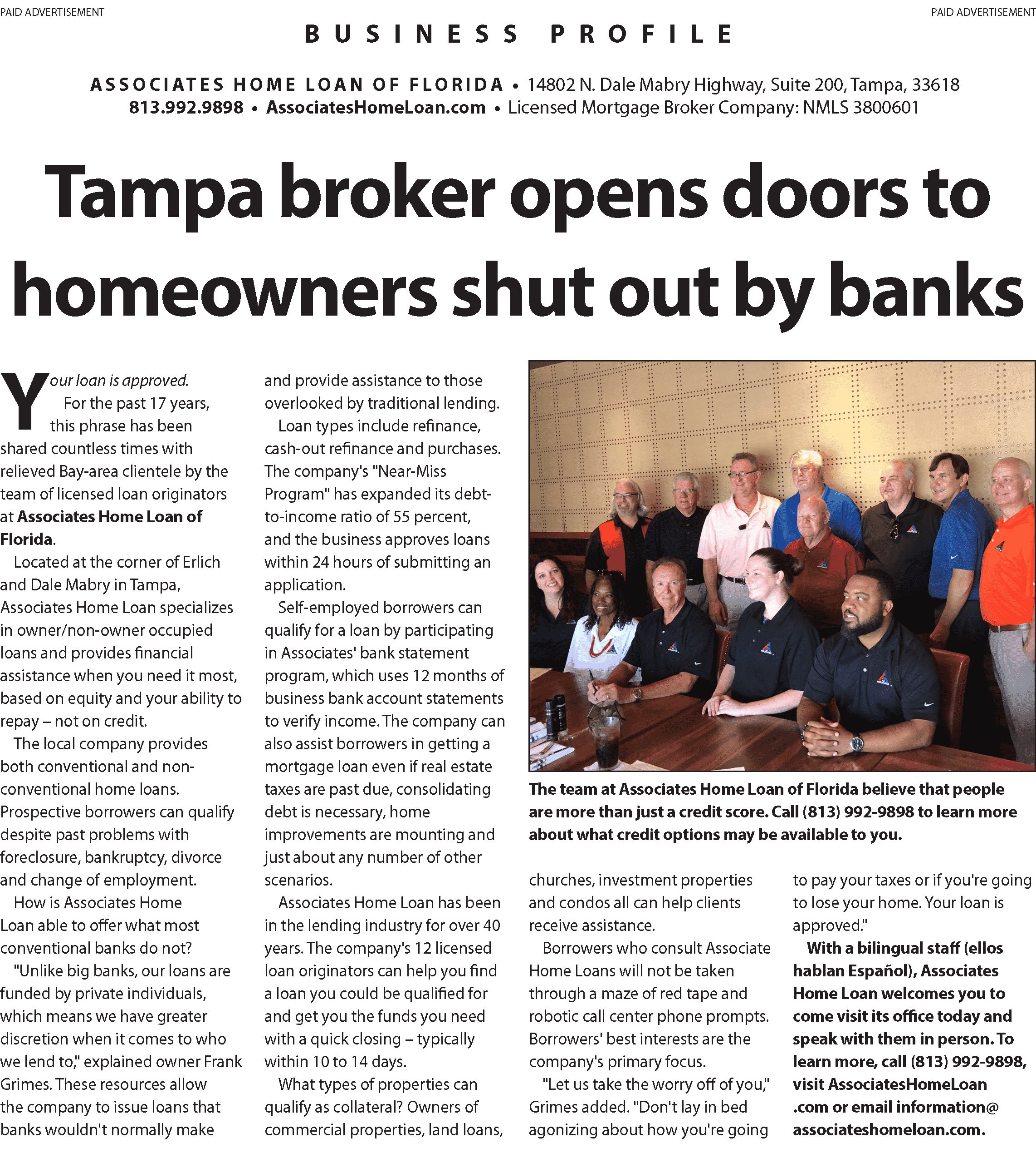 Tampa broker opens doors to homeowners shut out by banks